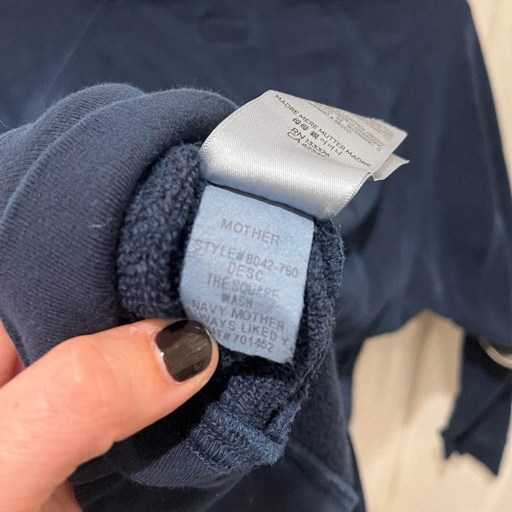 Mother brand “Mother Always Liked You Best” dark blue navy sweatshirt - Picture 7 of 7